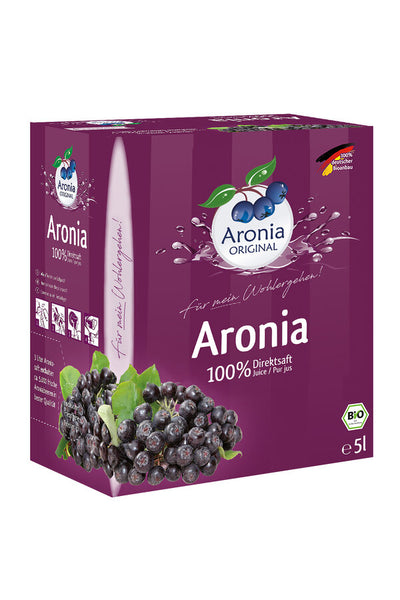 Bio aronia juice direct juice in the practical weekly ration (with a drinking amount of 100 ml) in selected organic quality is pressed directly and can therefore also bear the name of direct juice. It contains no additives, such as preserving,- color,- and flavorings (according to law). The organic seal ensures the best processing of high-quality raw materials. The gentle workmanship is another quality of quality. Open even without cooling for 3 months (by bag-in-box system).
