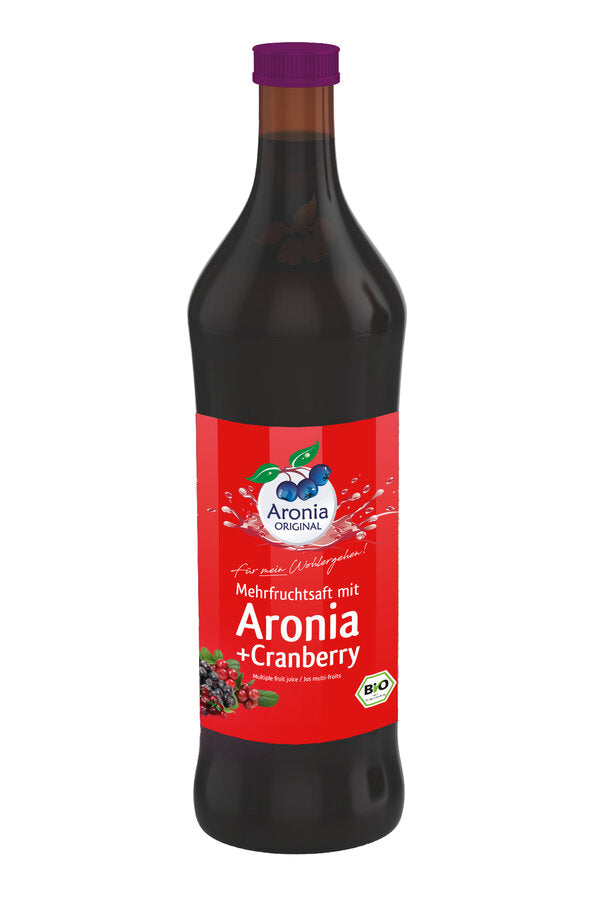 Bio Aronia Cranberry Direct juice in the practical weekly ration (with a drink of 100 ml) in selected organic quality is pressed directly and can therefore also bear the name of direct juice. It contains no additives, such as preserving,- color,- and flavorings (according to law). The organic seal ensures the best processing of high-quality raw materials. The gentle workmanship is another quality of quality.