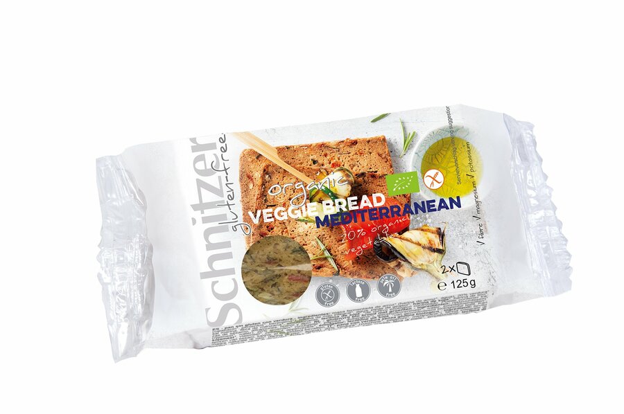 Schnitzer glutenfree organic veggie Bread Mediterranean, 125g - firstorganicbaby