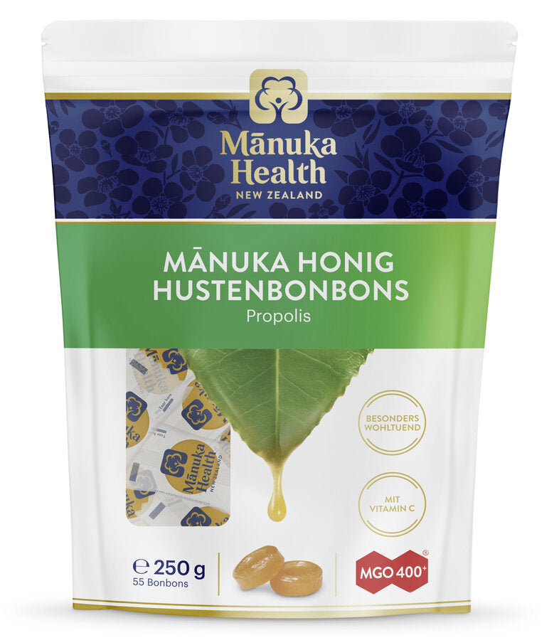 Coughbons with original MGO Manuka honey from New Zealand.
