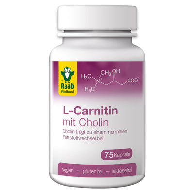 Carnitin is a connection from the amino acids lysine and methionine. Cholin contributes to a normal fat metabolism.