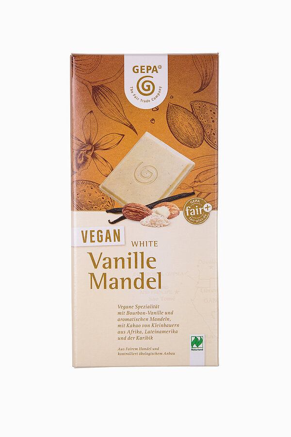 2 x GEPA - The Fair Trade Company Bio Vegan White Vanille Mandel, 100g