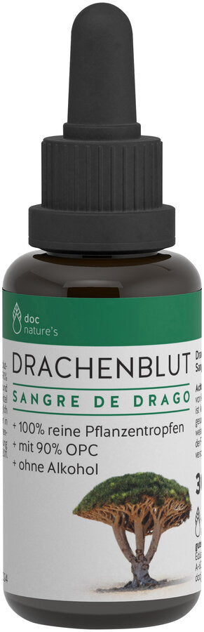 Doc Nature’s Dragon Blood Sangre de Drago + 100% pure plant drops + with 90% OPC + without alcohol + gluten -free, lactose -free + vegan