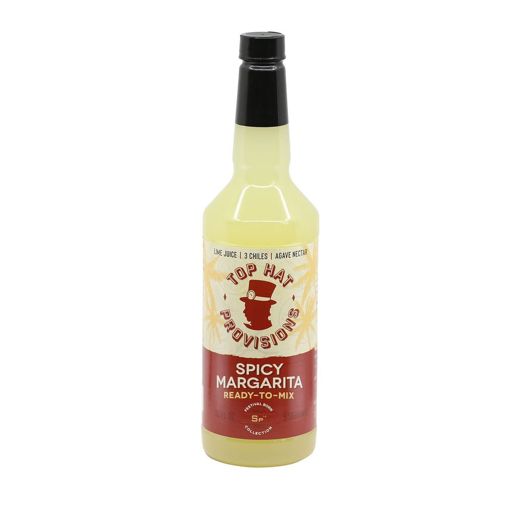 Top Hat Spicy Margarita Mix (made with agave nectar & organic lime juice) - 32oz Bottle - firstorganicbaby