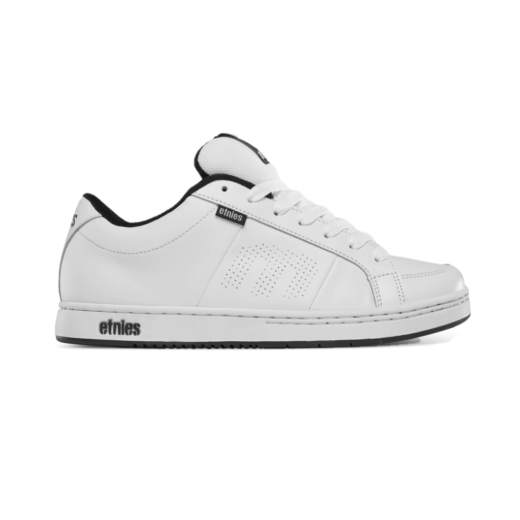 ETNIES 4101000091 110 KINGPIN MN'S (Medium) White/Black Leather & Synthetic Skate Shoes