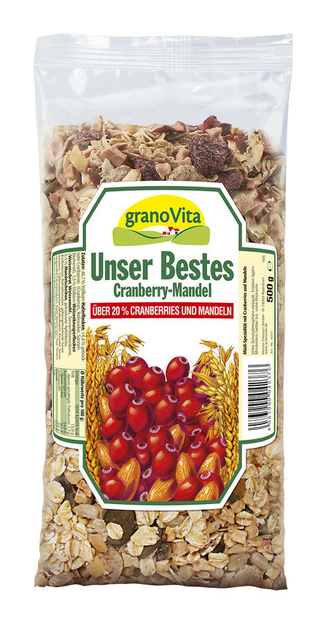 granoVITA Unser Bestes Cranberry-Mandel, 500g - firstorganicbaby