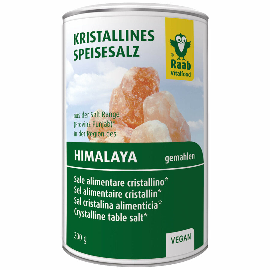 We only use crystalline salt from the Salt Range (Punjab province, Pakistan) in the region of the Himalaya - a valuable and absolutely genuine natural product. 100 % pure salt from the Himalayas region, without additives.