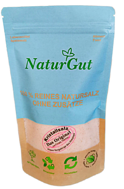 2 x Naturgut crystal salt finely in the poly bag, 500g