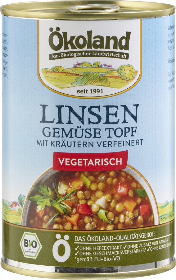 Ökoland organic lentil and vegetable pot, 400 g - firstorganicbaby