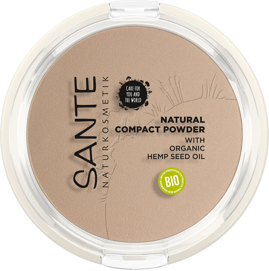 Compact powder with a light opacity - matted & fixes the make -up long -lasting. Contains organic hemp seed oil, which is known for its antioxidant effect. For a natural & even complexion.