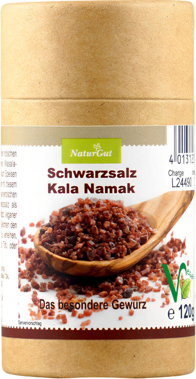2 x Naturgut Schwarzsalz Kala Namak ground in the spreader, 120g