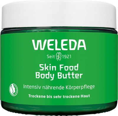 "You cream and cream but your skin is not getting full? Discover Weleda Skin Food Body Butter, the superfood for very dry skin. The unique composition of the Skin Food Body butter provides dry skin long -lasting moisture and at the same time it distributes creamy tender Wonderful on the skin and quickly moves in. Soothing extracts from pansies, calendula and chamomile bring stressed skin back into balance, while sheen and cocoa butter si