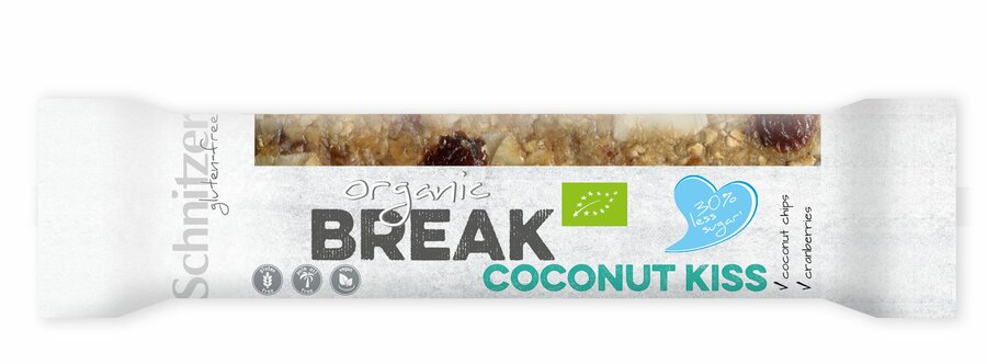 Schnitzer Glutenfree Break Coconut Kiss, 40g - firstorganicbaby
