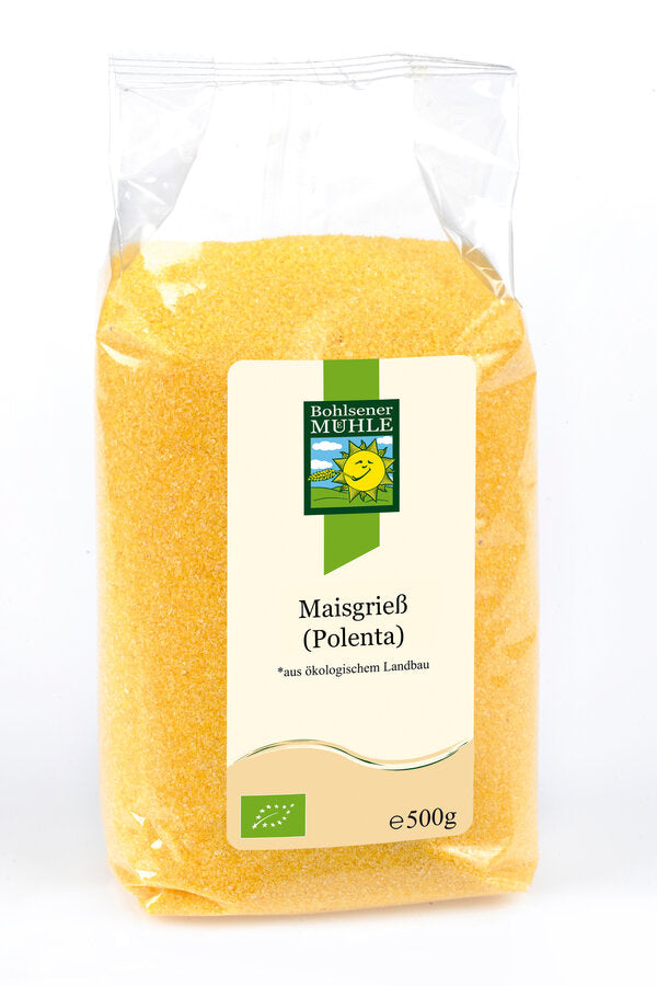 When grain is grinded to flour, small starps are mainly incurred in the first grinding steps (passages) that are somewhat harder than the surrounding flour. That is the semolina. The semolina is separated by seven by the other particles and then cleaned. Maisgrieß is also known as Polenta. In addition to corn semolina, we also have spelled grain semolina and wheat full grain semolina in our range.