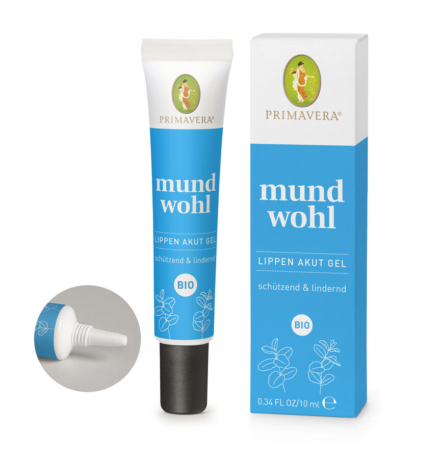 For intensive lip care and fast relief in tension, tingling and itching. The lips acute gel organic, like an invisible pavement, forms a cooling and protective film. With the efficiency of melancholy water and liquo root extract in organic quality as well as 100 % natural pure essential oils Spearmint, lemon balm, cistrosis.