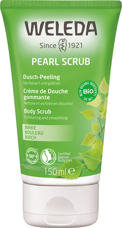 Gentle peeling. Natural pearls made of carnauba and beeswax remove dead skin cells