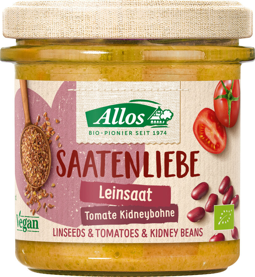 No boredom arises here - finely nutty linseed sowing meets heartily strong spread with kidney beans and tomatoes.