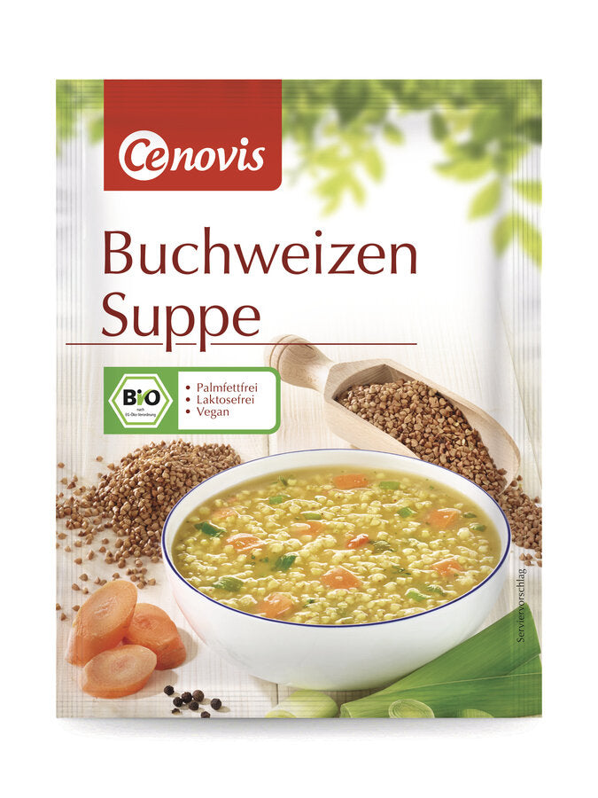 Buckwheat soup organic - palm fat -free - lactose -free - vegan
