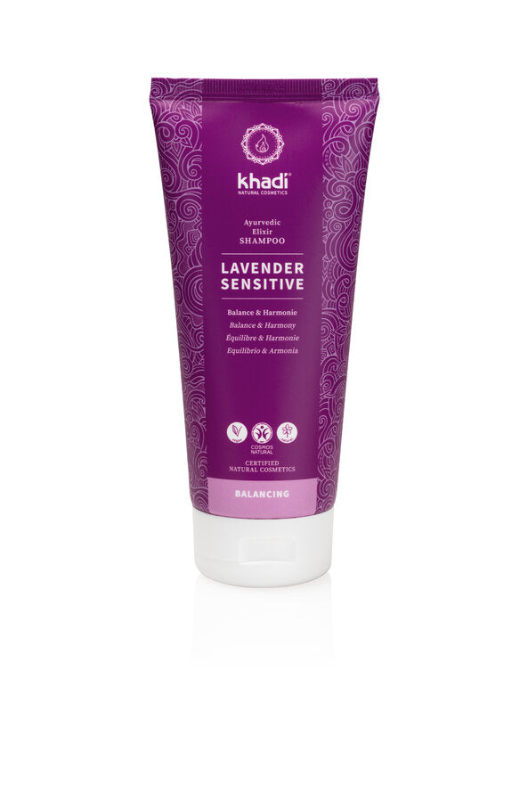 Khadi Naturkosmetik Ayurvedic Elixir Shampoo Lavender Sensitive, 200ml - firstorganicbaby