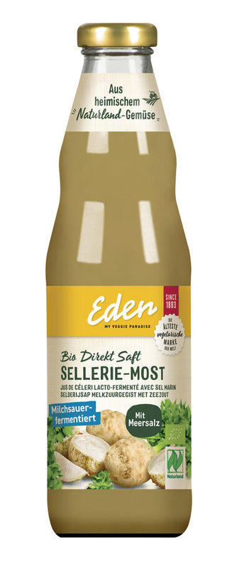 Eden My Veggie Paradise Sellerie-Most is a low-table press juice made from Erntesegen-free, German natural country celery that is fermented. - vegan - salzlosm