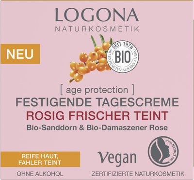 The logona consolidating day cream rosy freshly complexion protects the skin & gives a rosy fresh charisma. High quality, vegan recipe with natural extracts.