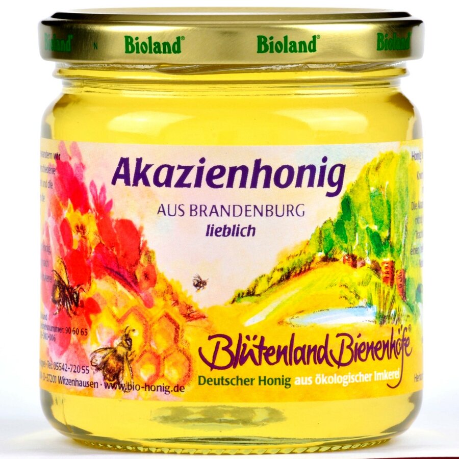Blütenland Bienhöfe acacia honey, 500g - firstorganicbaby