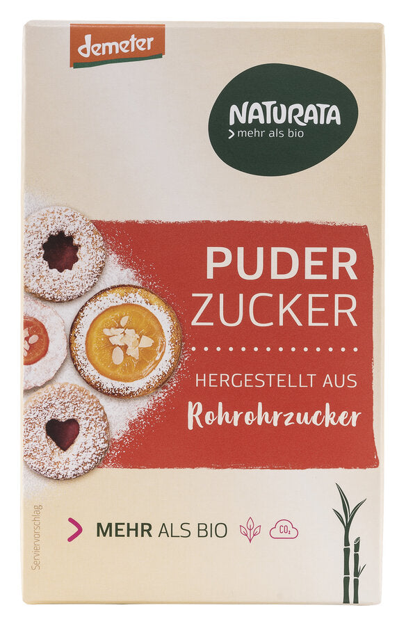 The Demeter-Rohrvzucker, which is processed into powdered sugar, comes from a small farmer cooperative in Paraguay. The further processing takes place in a special sugar mill in Germany. There it is very finely ground, creating the light color.