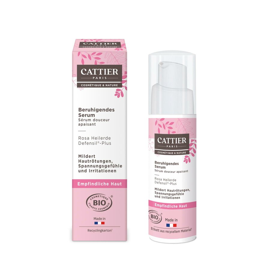 The gentle and soothing Serum Philtre Exquis is SOS care for sensitive and quickly irritated skin. Skin reductions, feelings of tension and irritation are alleviated. The natural innovative active protection complex Defensil®-Plus revitalizes the skin and helps it to recover from everyday stress. The complex protects the skin from harmful environmental influences. Rosa healing earth calms and gives the skin protection against moisture. For a radiant complexion.