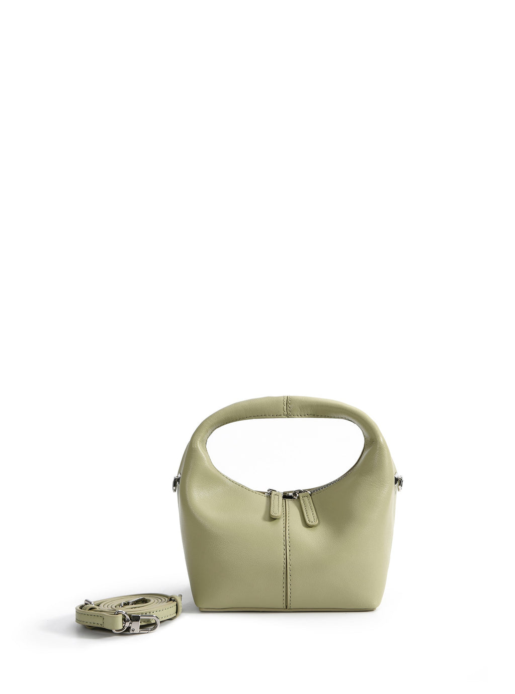 Rebecca Small Cutie Leather Bag, Matcha Green - firstorganicbaby
