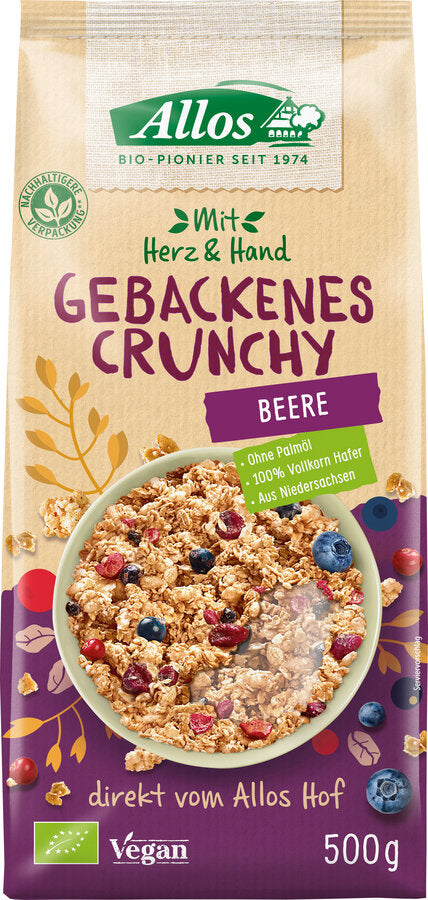 For everyone who likes berig, our crunchy berry offers a sour sweet mix of red forest berries, the super fruit cranberry and crispy oats. Like all other varieties - of course baked with 100% whole grain harbor and without palm oil.