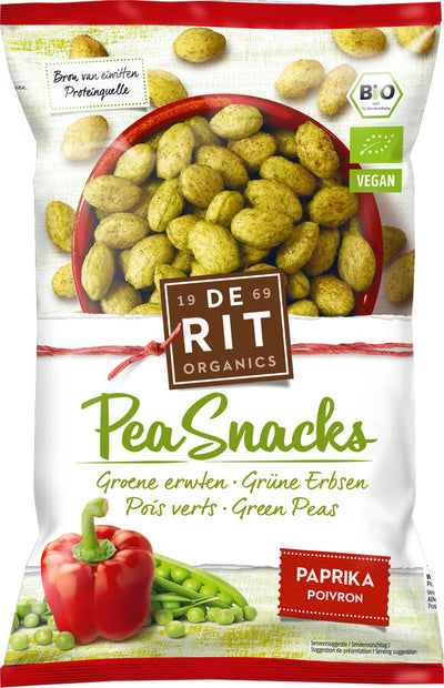 Crispy, airy snacks made from carefully selected green peas from controlled organic cultivation. The snacks are gently prepared and refined with a savory paprikenote. Delicious taste - a pure nibble enjoyment!