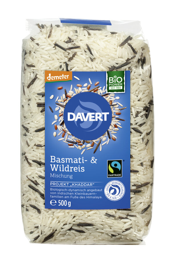 Davert Demeter Basmati & Wildreis Fairtrade, 500g - firstorganicbaby