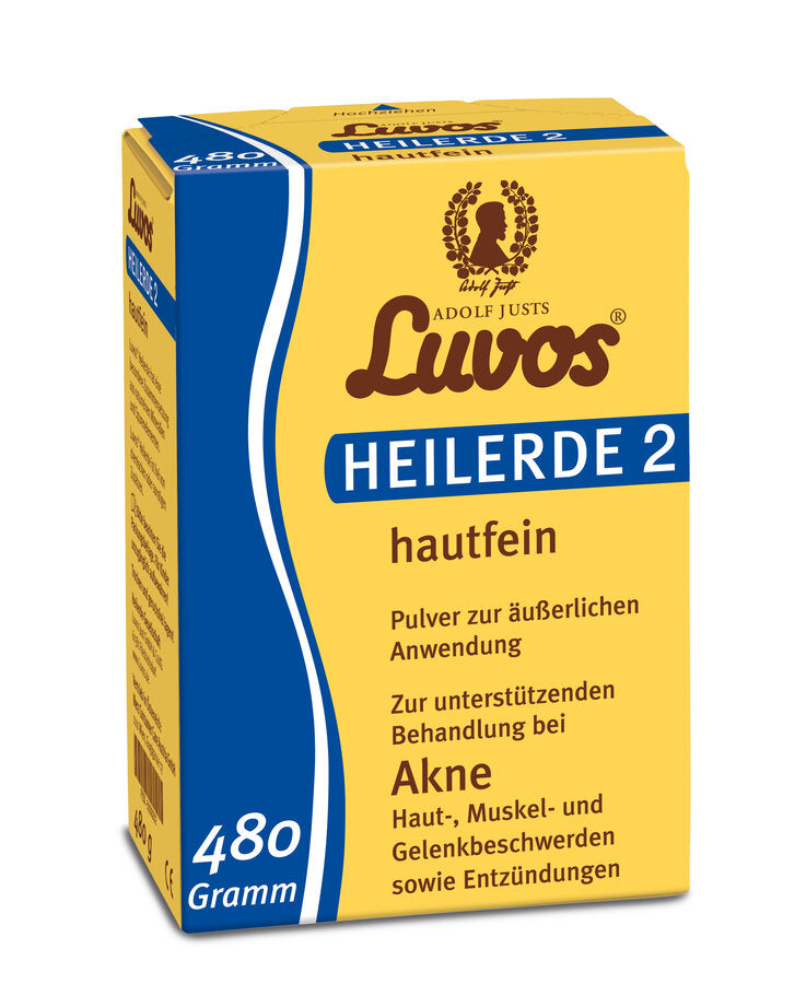 Luvos-Heilerde 2 is used as a face mask, peeling, envelope, bandage and package as well as in rinsing and bathrooms.