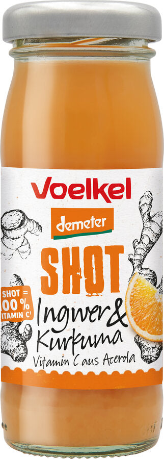 Kick with a lot of natural vitamin C from Acerola and revive with a pleasantly sharp and exotic ginger turmeric taste: the shot for your day!