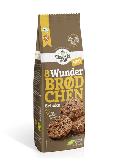 Can it be a little sweeter? For all chocolate lovers, the Wunderbrødchen Schoko offer the perfect combination of chocolate, oats and seeds. Completely gluten-free and quick, the rolls are the ideal chocolate enjoyment without remorse.