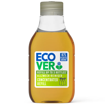 This concentrated all-purpose cleaner was specially developed to refill and reuse your Ecover bottle or cleaning spray. Because we believe that the most sustainable bottle is the one you already have. The all -purpose cleaner Lemongrass & Orange unleashes the power of the palm oil -free ingredients in order to remove fat and dirt better than ever before.
