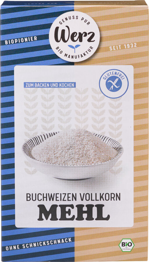 Buckwheat-full grain flour for baking and cooking