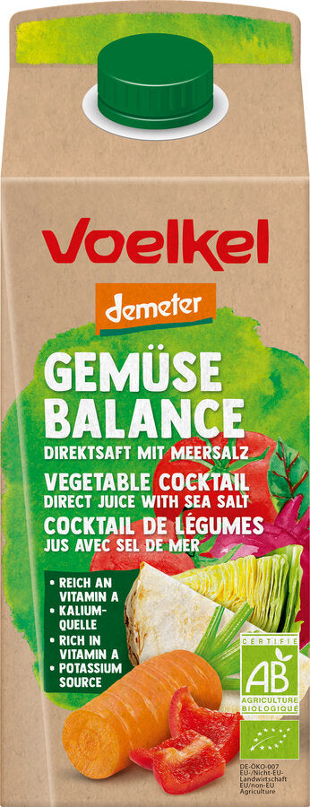 Our vegetable balance from seed -resistant, particularly aromatic vegetables is finely coordinated with a pinch of herbal sea salt. With many fermented vegetables, this direct juice composition is a spicy-aromatic enjoyment in the best Demeter quality.
