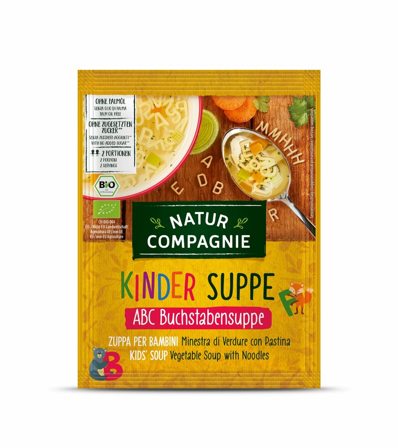 Letters soup of soup classics for young and old, for 1/2 l = 2 plates - lactose -free - palm oil -free - vegan - vegetarian