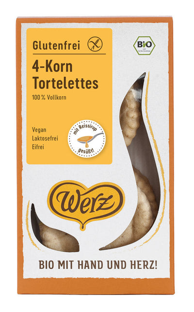 Naturkornmühle Werz 4-Korn Tortelettes, Vollkorngebäck, glutenfrei, 125g - firstorganicbaby