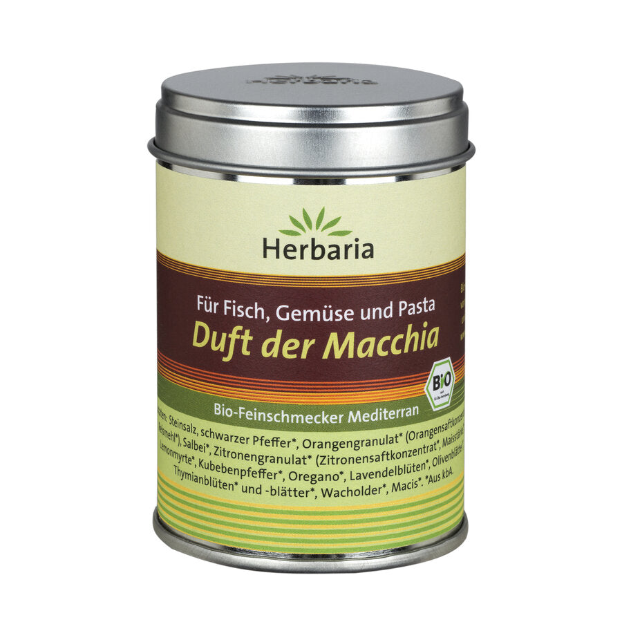 Organic spice salt for Mediterranean meat, fish and vegetable dishes as well as summer cream cheese spreads.