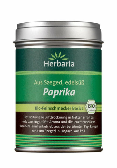 Paprika Edelsüß from controlled organic cultivation of a family business from the famous paprika region around Szeged in Hungary.