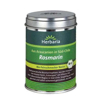 Rosemary tips from controlled organic cultivation from Araucan in South Chile, from the company's own plantation.