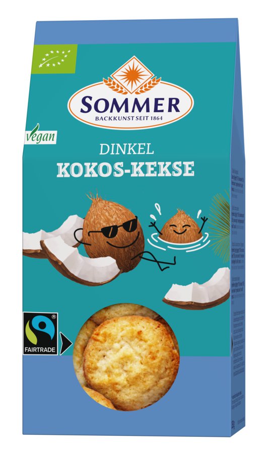 Sommer & Co. FAIRTRADE Dinkel  Kokos - Kekse, 150g - firstorganicbaby