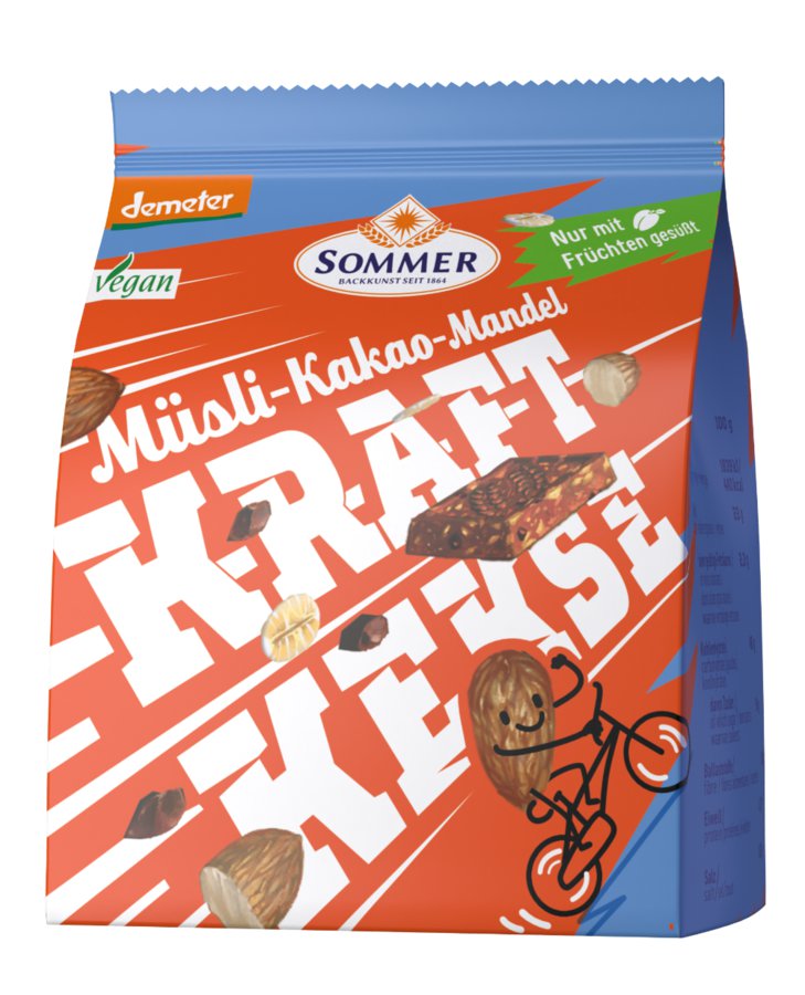 Sommer & Co. Kraft Kekse Dinkel Müsli Kakao Mandel, 80g - firstorganicbaby