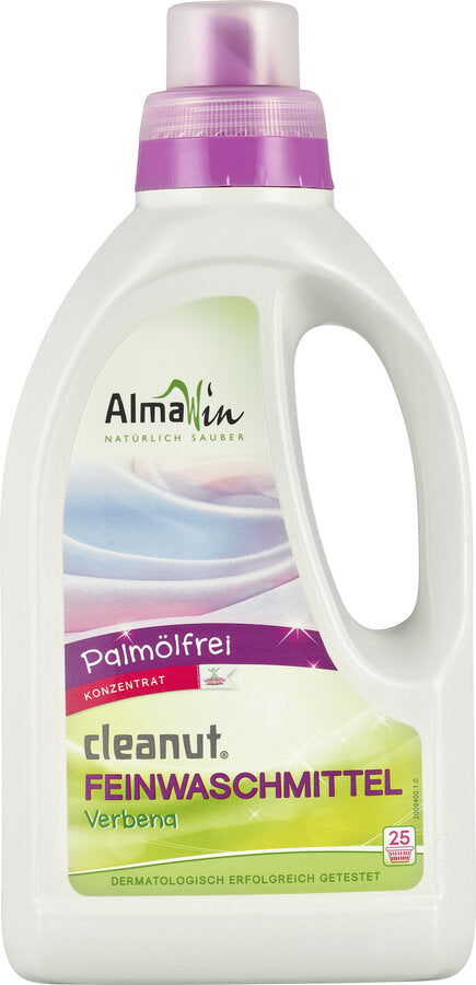 Liquid detergent for fine and colorful, palm oil -free, with a wash cut -off saponine, for 20 ° C - 60 ° C, for all textiles out of wool and silk.