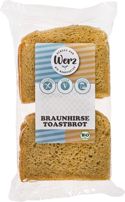 Vegan's gluten-free Braunmire toast bread, gently baked; Freshly toasted a pleasure!