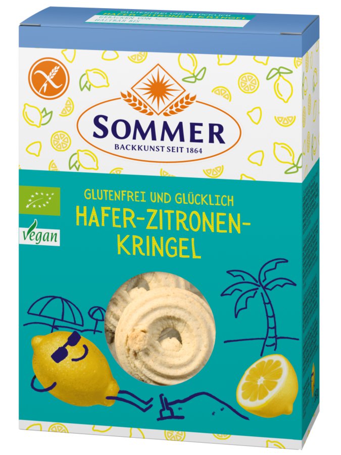 Sommer & Co. Glutenfrei und Glücklich Hafer-Zitronen-Kringel, 150g - firstorganicbaby