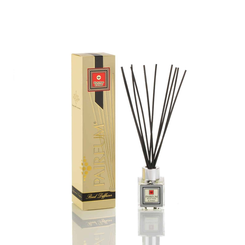 Pairfum London Luxury Reed Diffuser ‘eau de parfum’ 50 ml - Blush Rose & Amber - 10 Black Reeds - firstorganicbaby