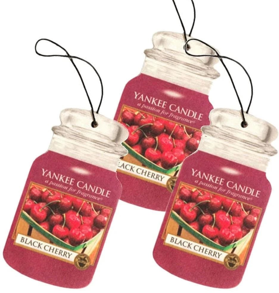 Yankee Candle Car Jar Bonus Pack a set of Black Cherry car fragrances 3 pieces